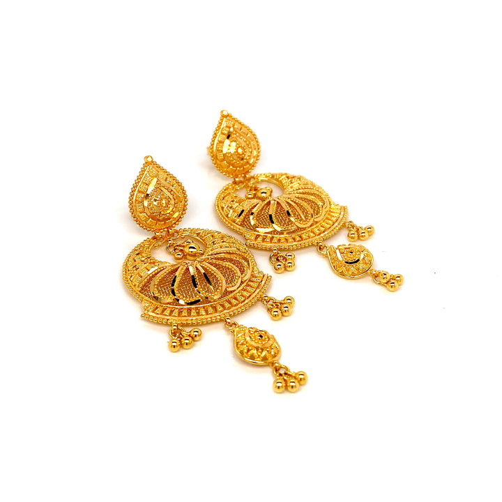 22K YG Ramleela Earring-1pair
