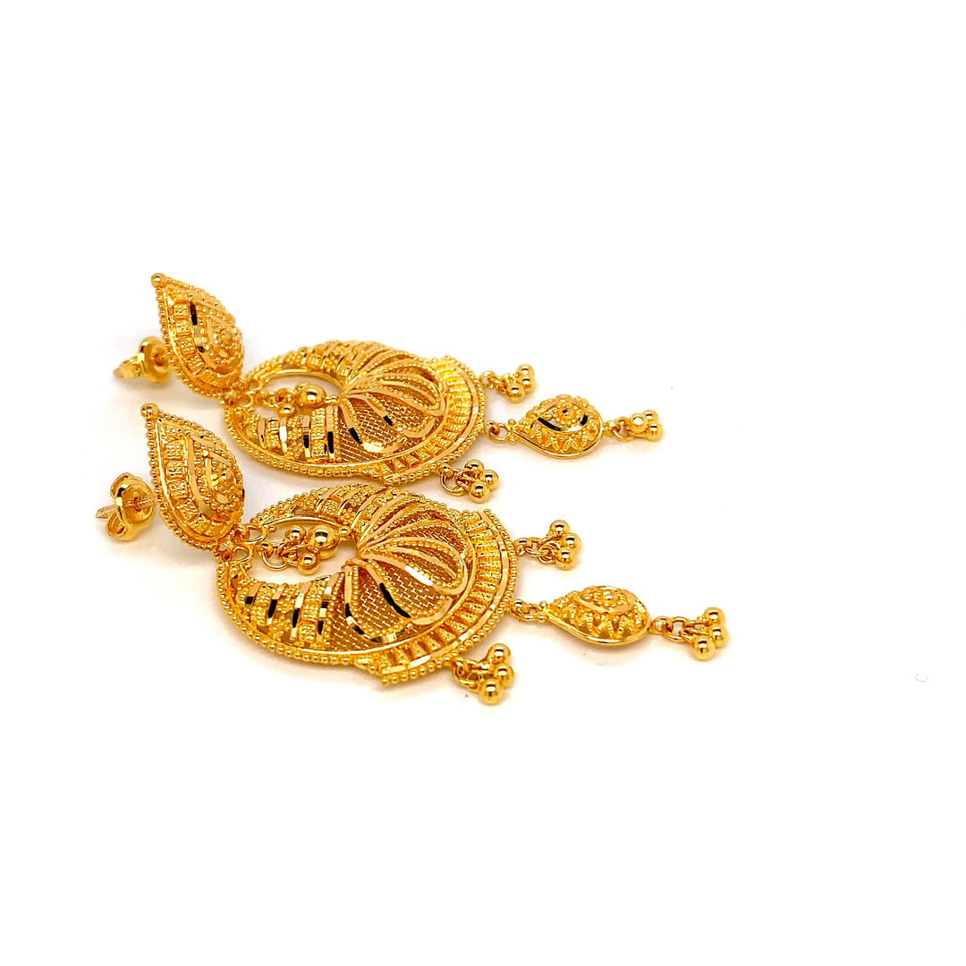 22K YG Ramleela Earring-1pair
