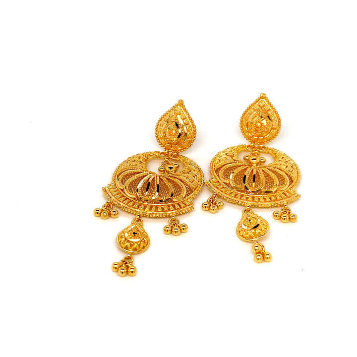 22K YG Ramleela Earring-1pair