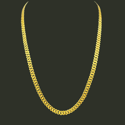 22K YG Unisex Cuban Chain-1pc