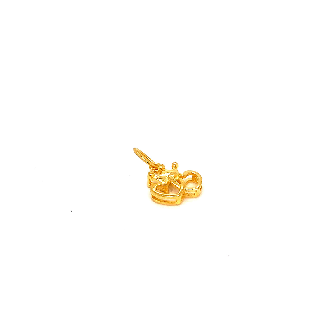 22K YG Women Heart Pendant-1pc
