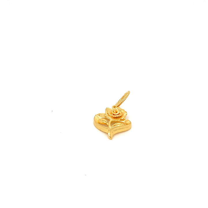 22K YG Women Heart Pendant-1pc