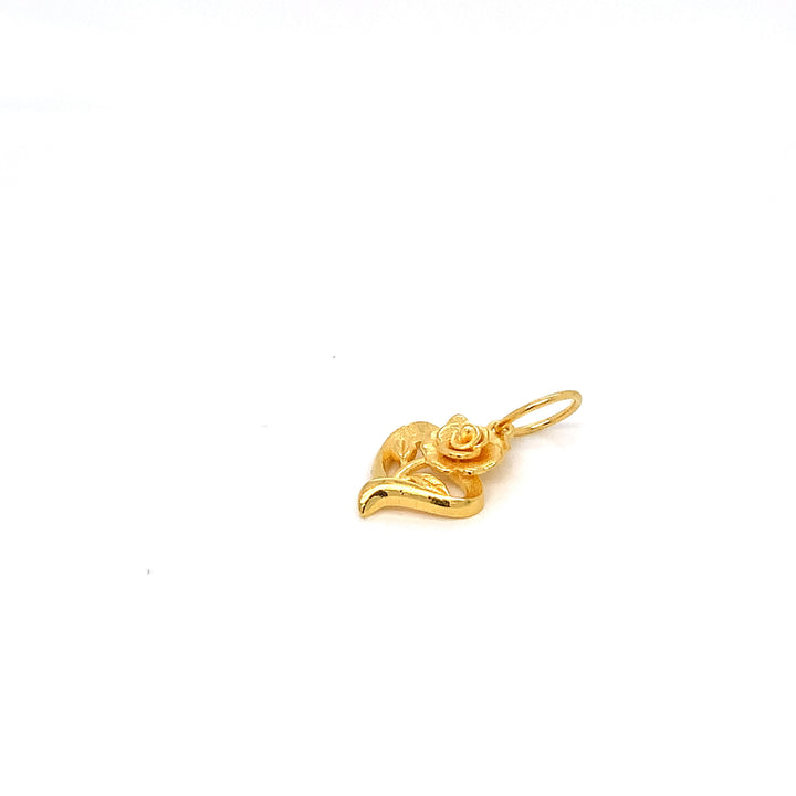 22K YG Women Heart Pendant-1pc