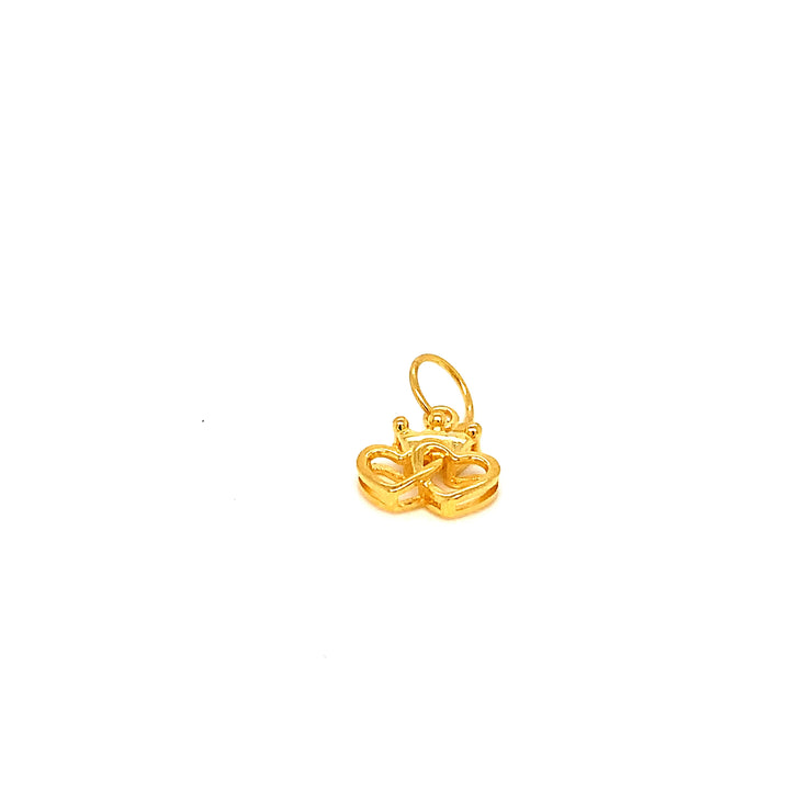22K YG Women Heart Pendant-1pc