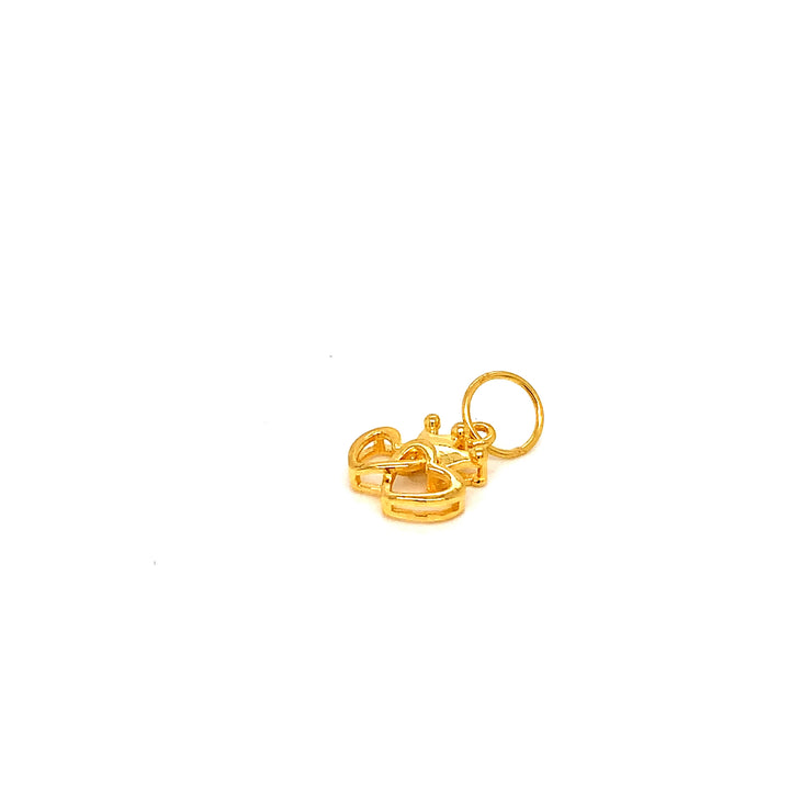 22K YG Women Heart Pendant-1pc