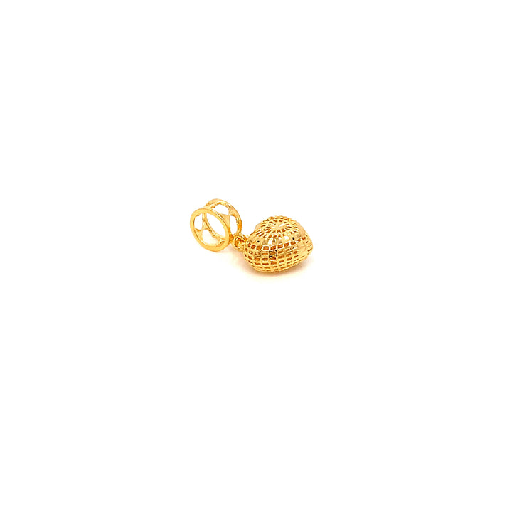 22K YG Heart Charm-1pc