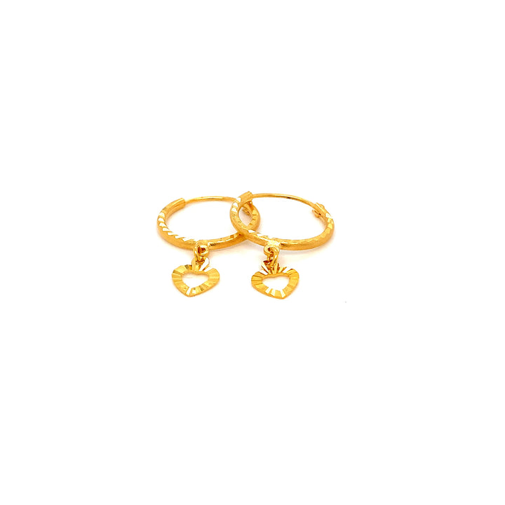 22K YG Hoop Earring-1pair