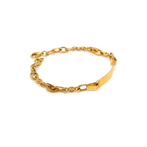 22K YG Fancy Kids Bracelet-1pc