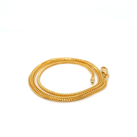 22K YG Unisex Box Chain-1pc