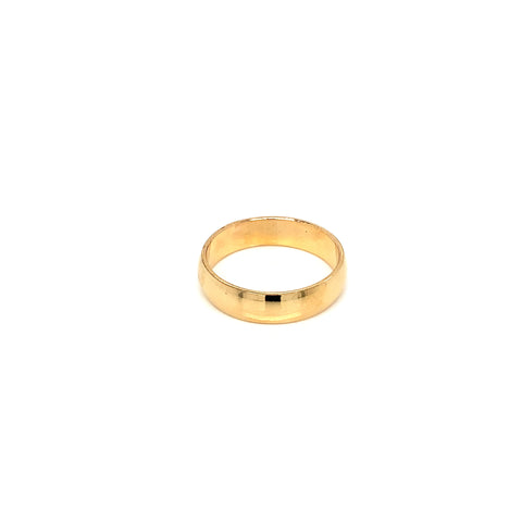 22K YG Plain Band Ring-1pc