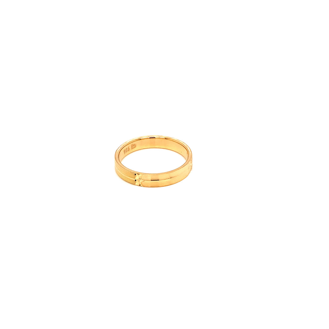 22K YG Fancy Band Ring-1pc