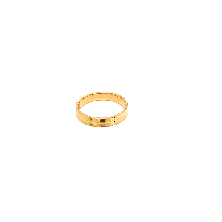 22K YG Fancy Band Ring-1pc