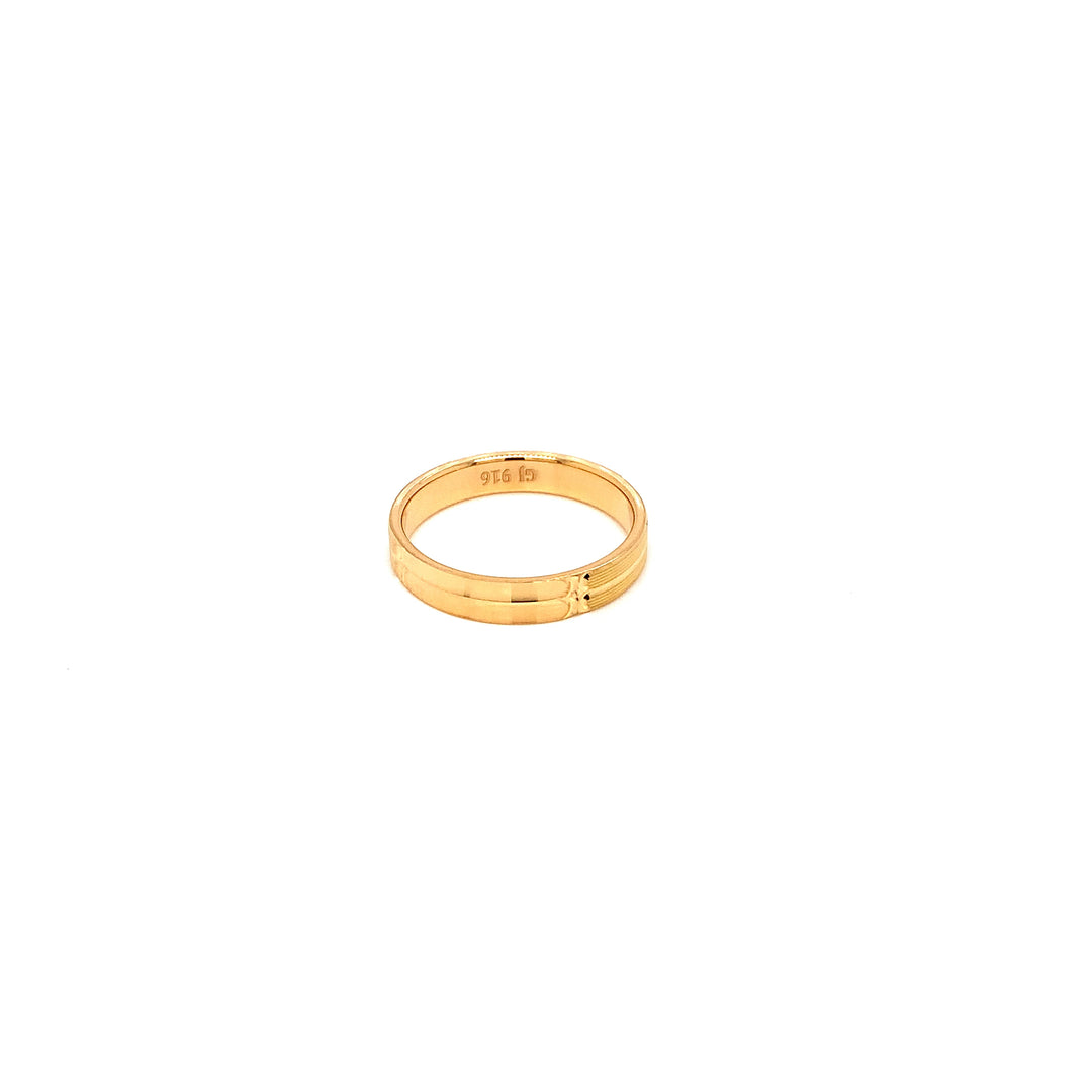 22K YG Fancy Band Ring-1pc