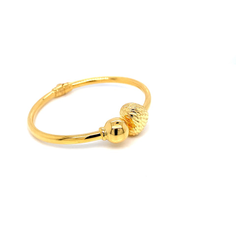 22K YG Screw Bangle-1pc