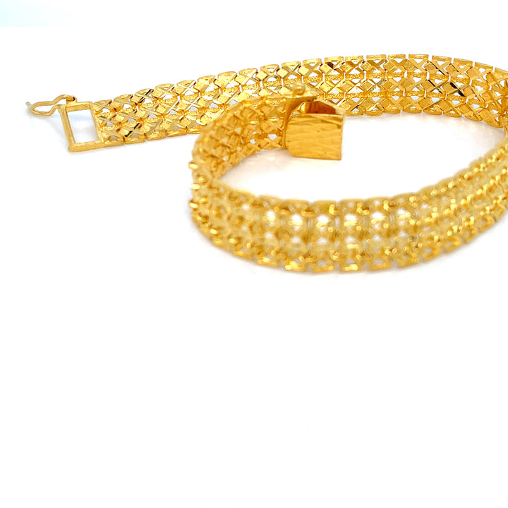 22K YG Fancy Men Bracelet-1pc