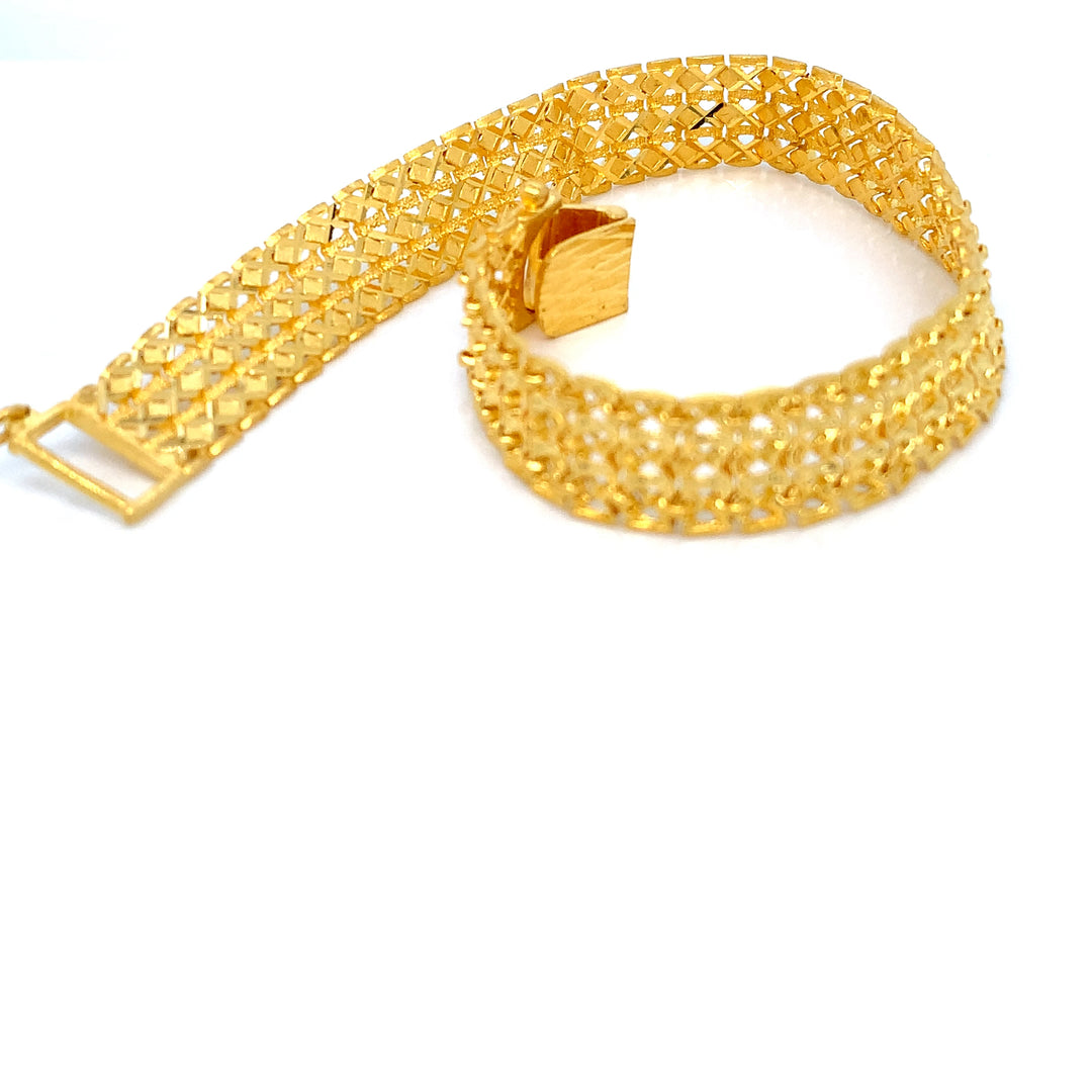 22K YG Fancy Men Bracelet-1pc