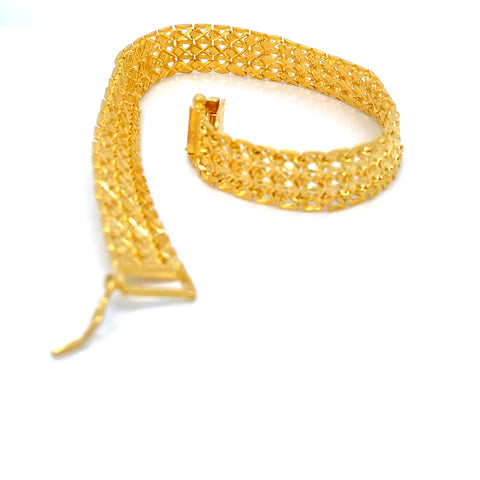 22K YG Fancy Men Bracelet-1pc