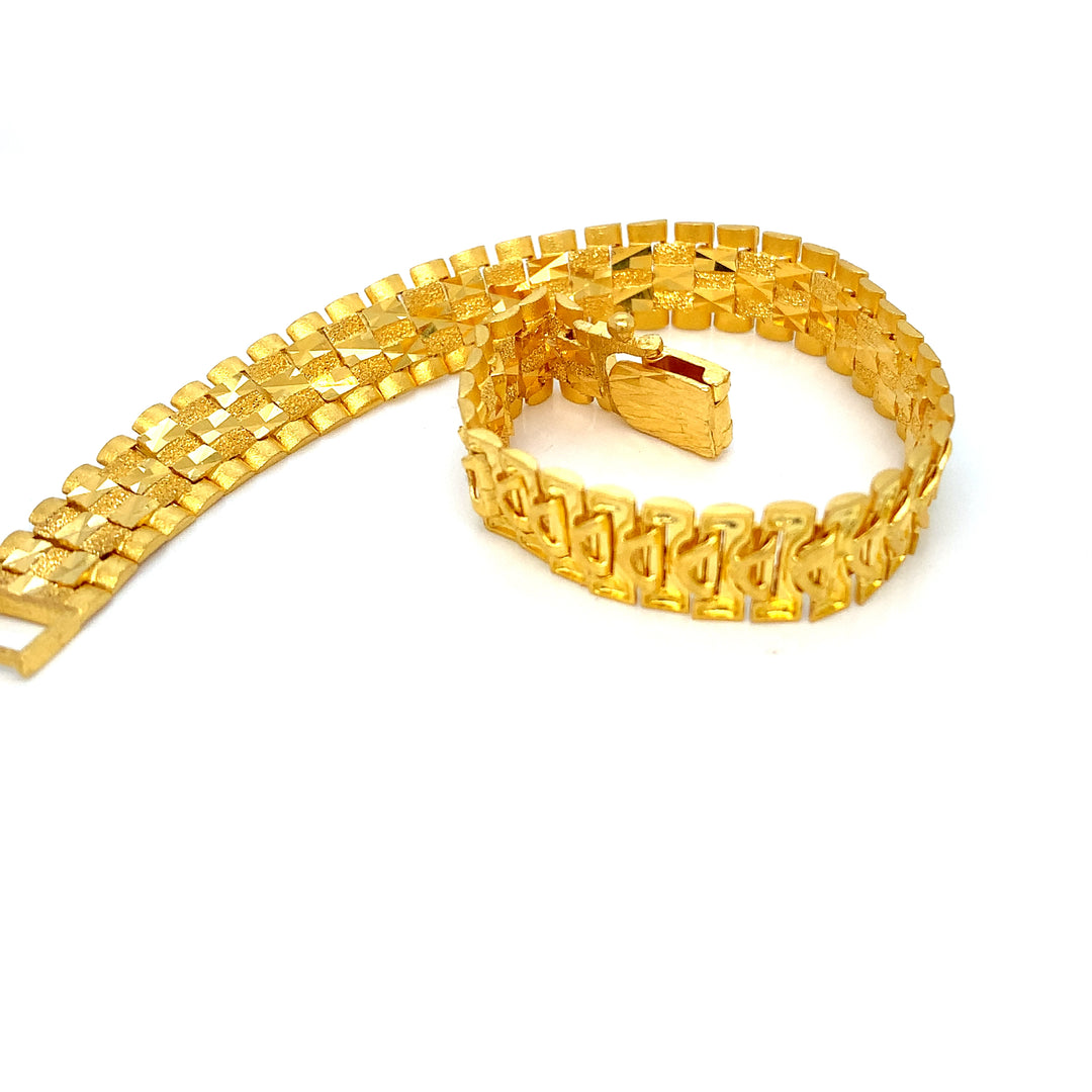 22K YG Fancy Men Bracelet-1pc