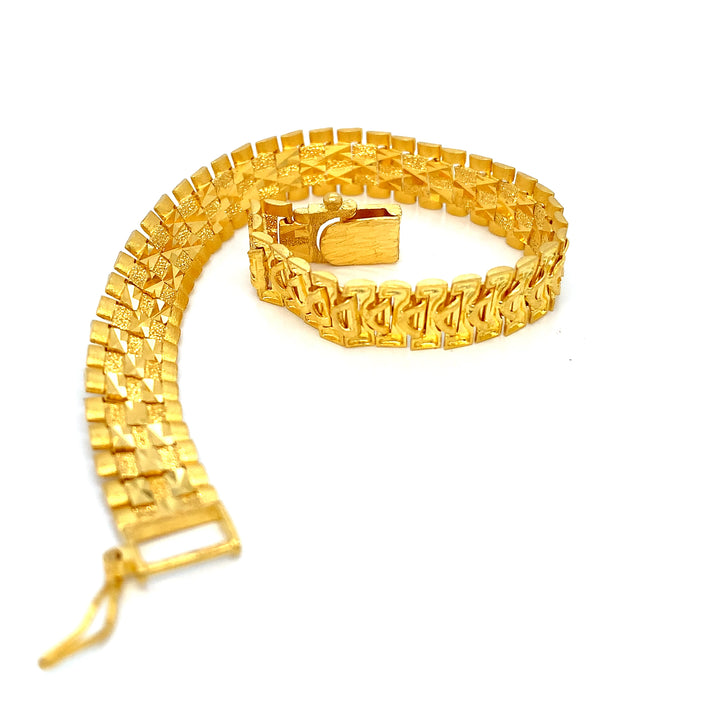 22K YG Fancy Men Bracelet-1pc