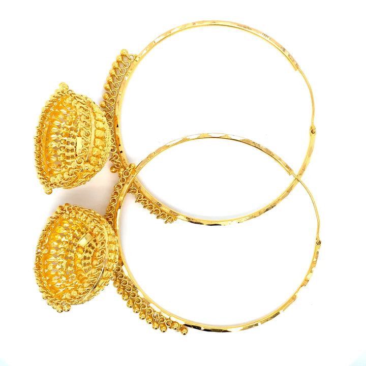 22K YG Heavy Dangler Earring-1pair