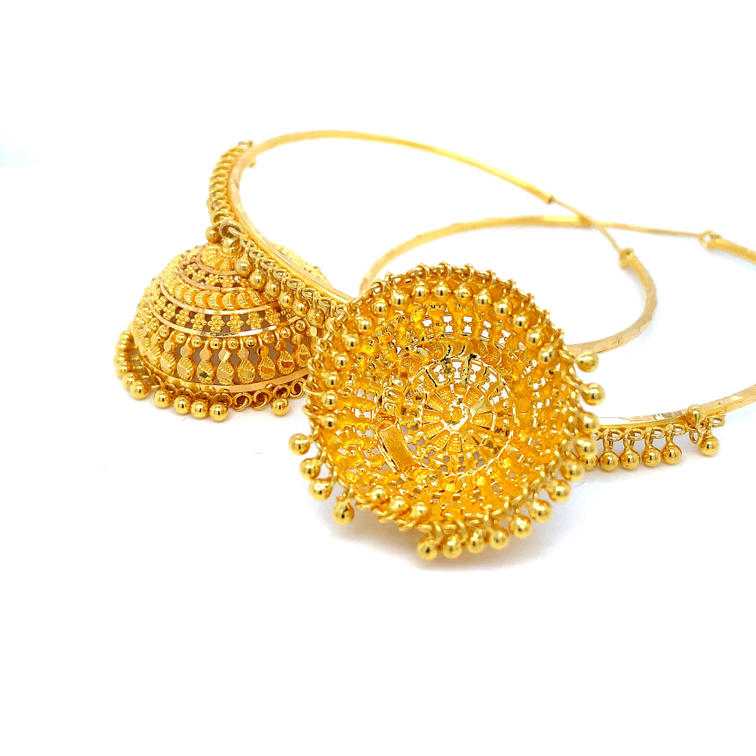 22K YG Heavy Dangler Earring-1pair