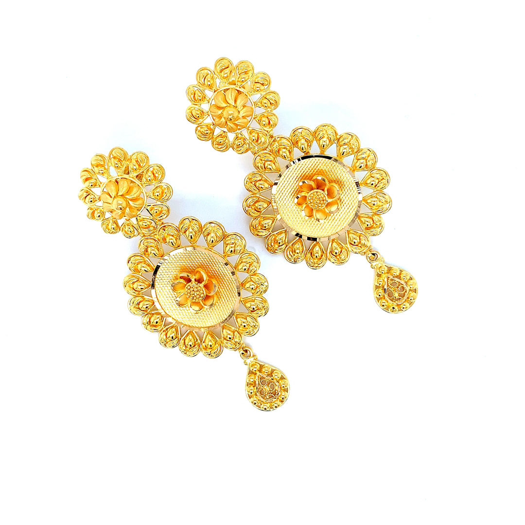 22K YG Heavy Weight Dangler Earring-1pc
