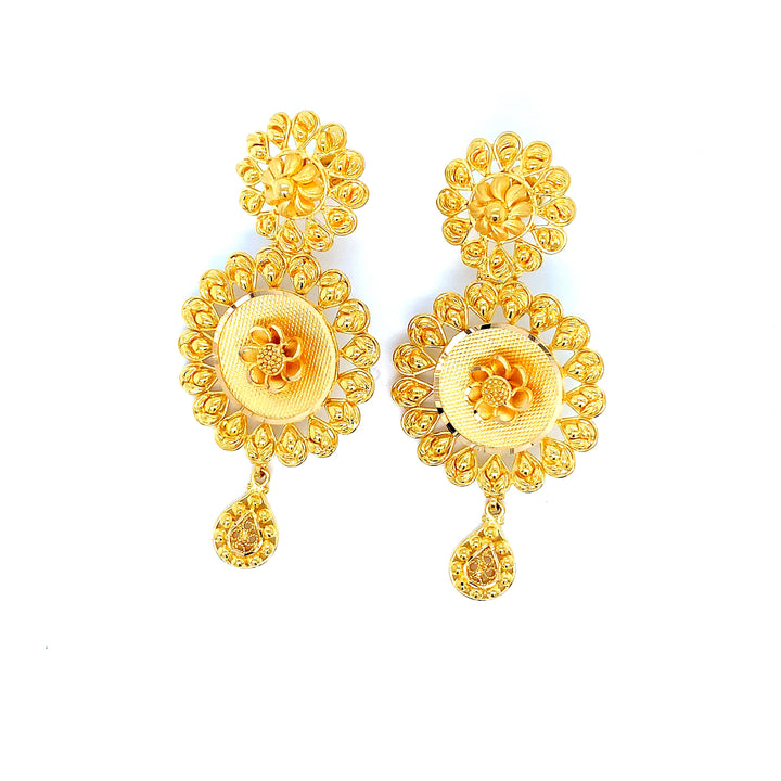 22K YG Heavy Weight Dangler Earring-1pc