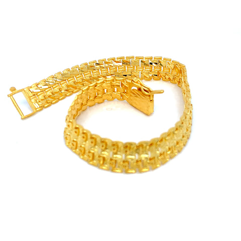 22K YG Fancy Men's Bracelet-1pc