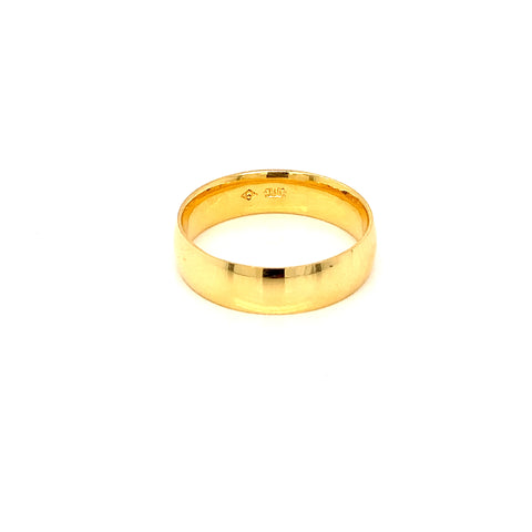 22K YG Plain Band Ring-1pc