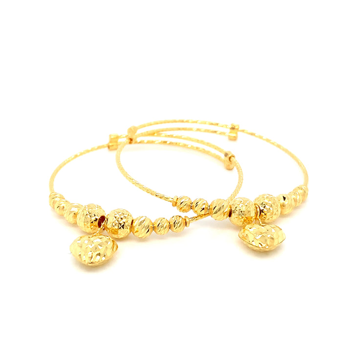 22K YG Baby/Todler Bangle-1pair