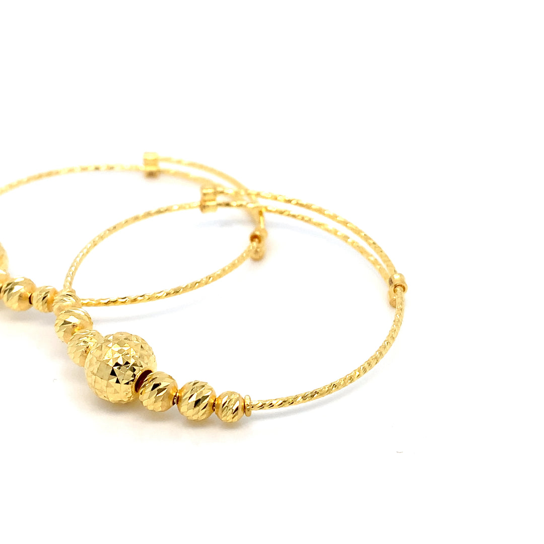 22K YG Baby/Todler Bangle-1pair