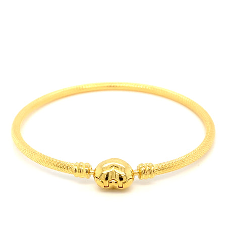 22K YG Charm Bangle-1pc