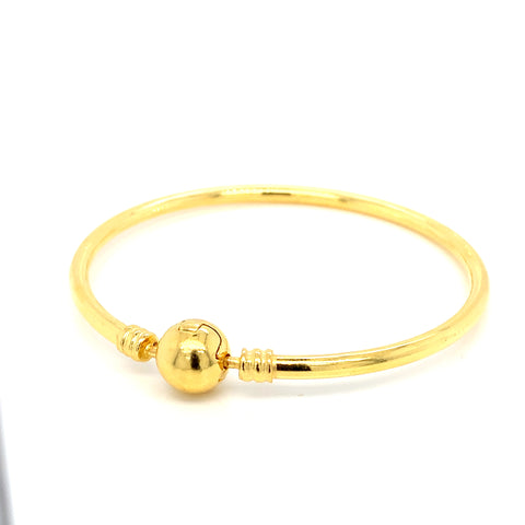 22K YG Charm Bangle-1pc