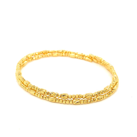 22K YG Fancy Bangle-1pc