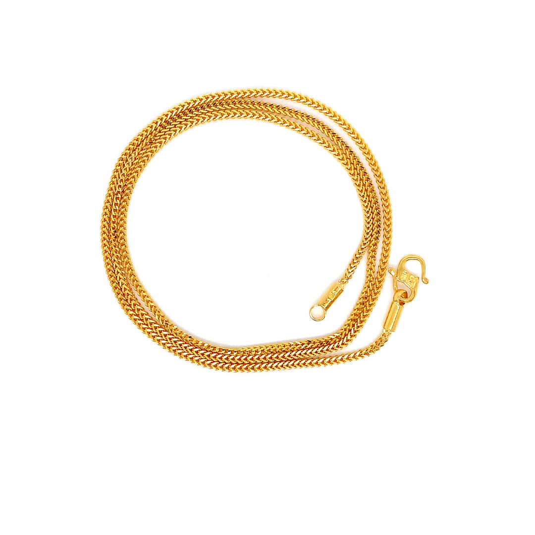 22K YG Foxtail Chain-1pc