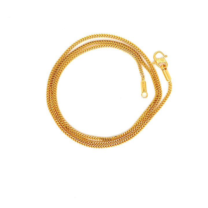 22K YG Foxtail Chain-1pc