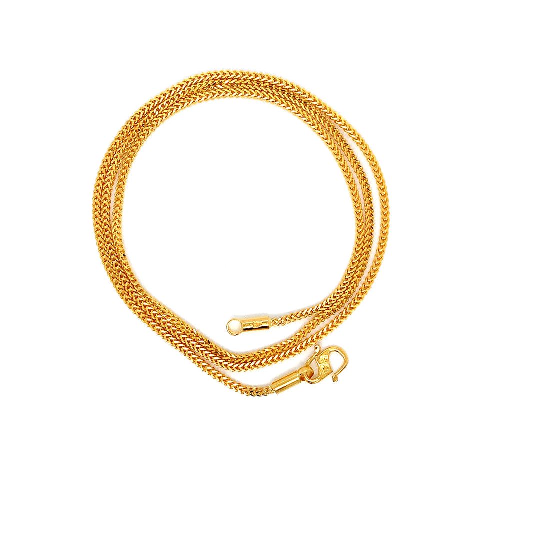 22K YG Foxtail Chain-1pc