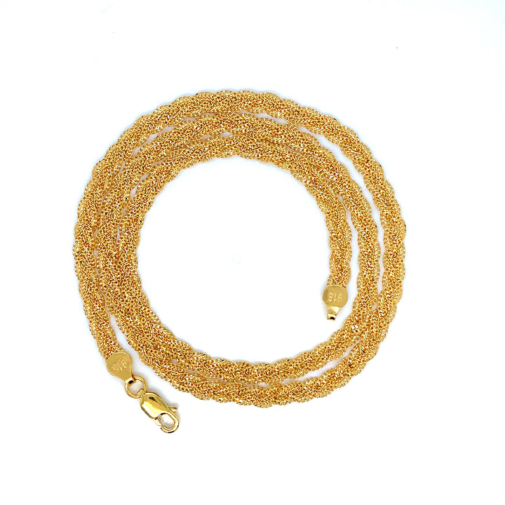 22K YG Braided Chain-1pc