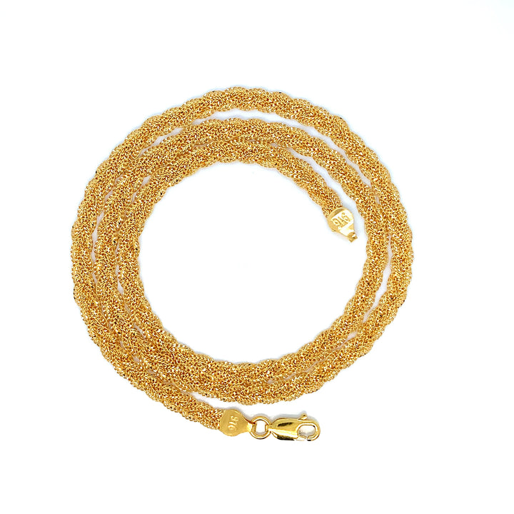 22K YG Braided Chain-1pc