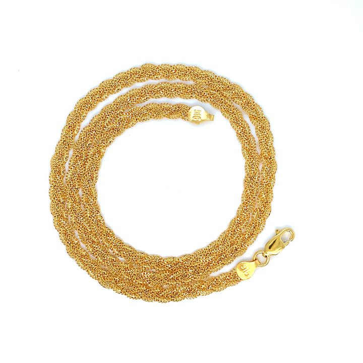 22K YG Braided Chain-1pc