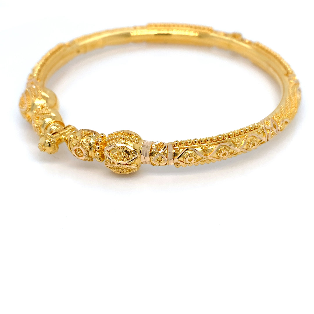 22K YG Screw Bangle-1pc