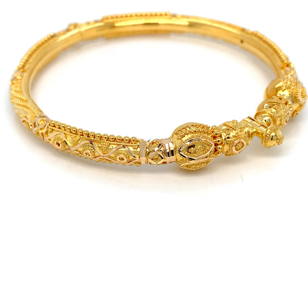 22K YG Screw Bangle-1pc