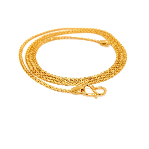 22K YG Milan Chain-1pc