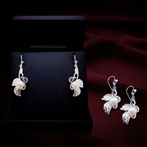 Sterling Silver with FWP Earring-1pair