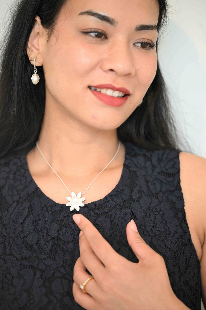 Sterling Silver with FWP Necklace-1pc