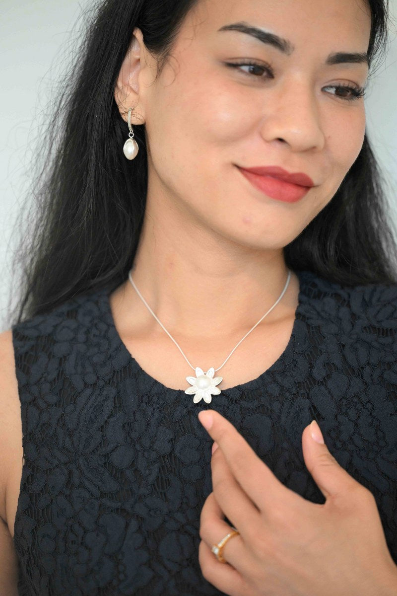 Sterling Silver with FWP Necklace-1pc