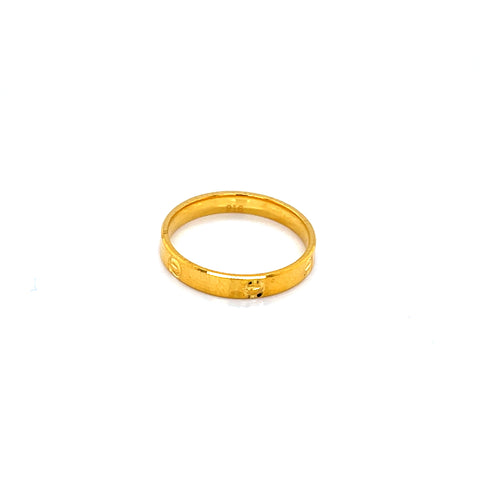 22K YG Fancy Band Ring-1pc