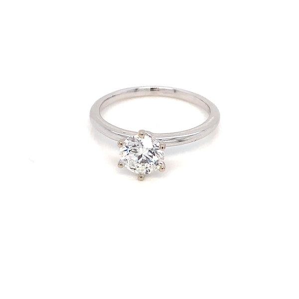 18K WG Round Shape Diamond Ring-1pc