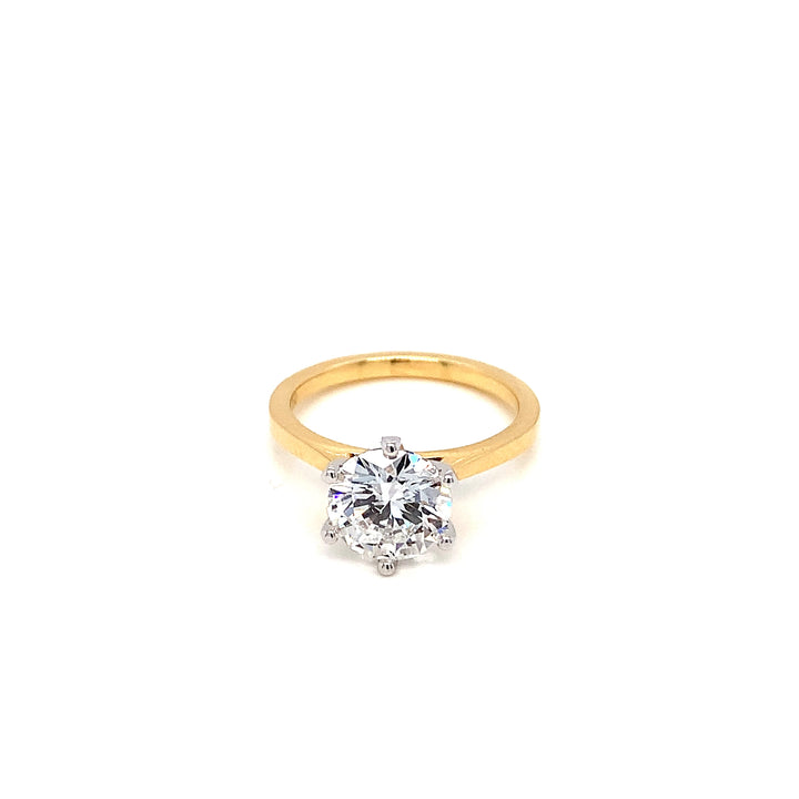 18K YG Solitaire Diamond Ring-1pc