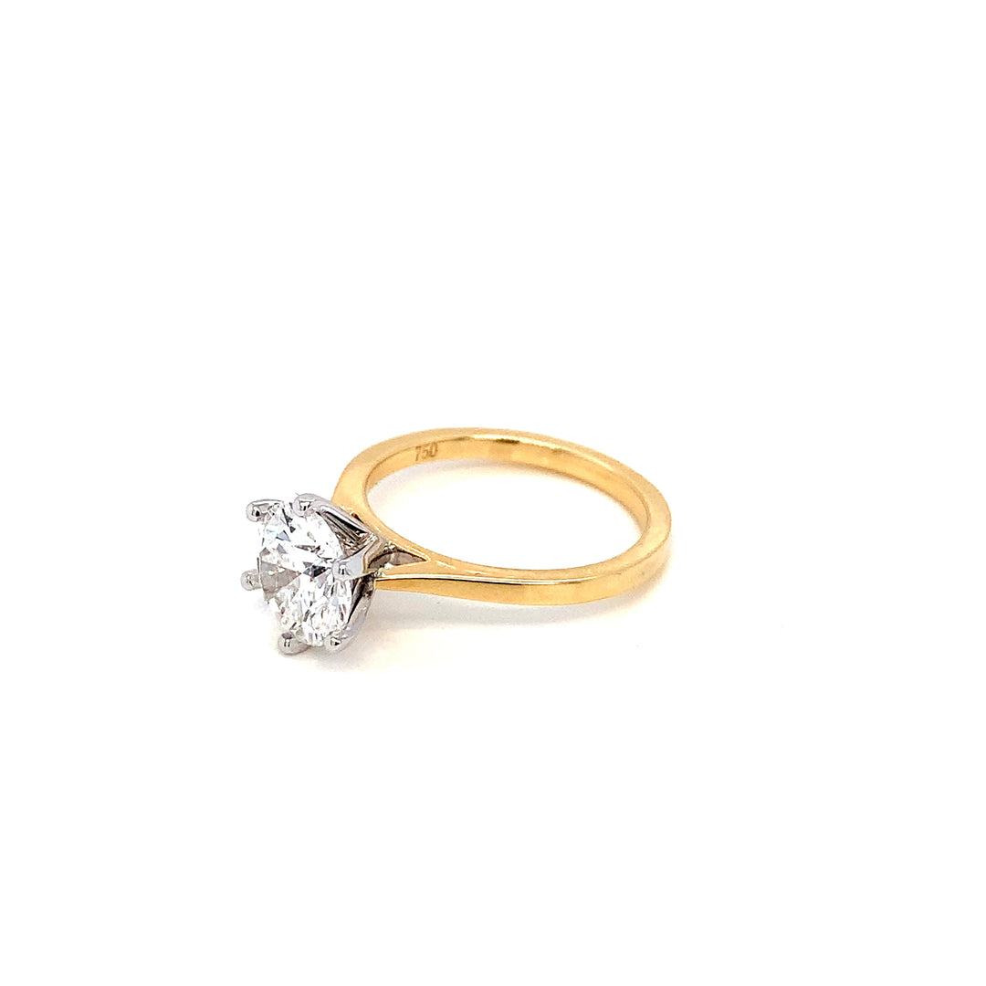 18K YG Solitaire Diamond Ring-1pc